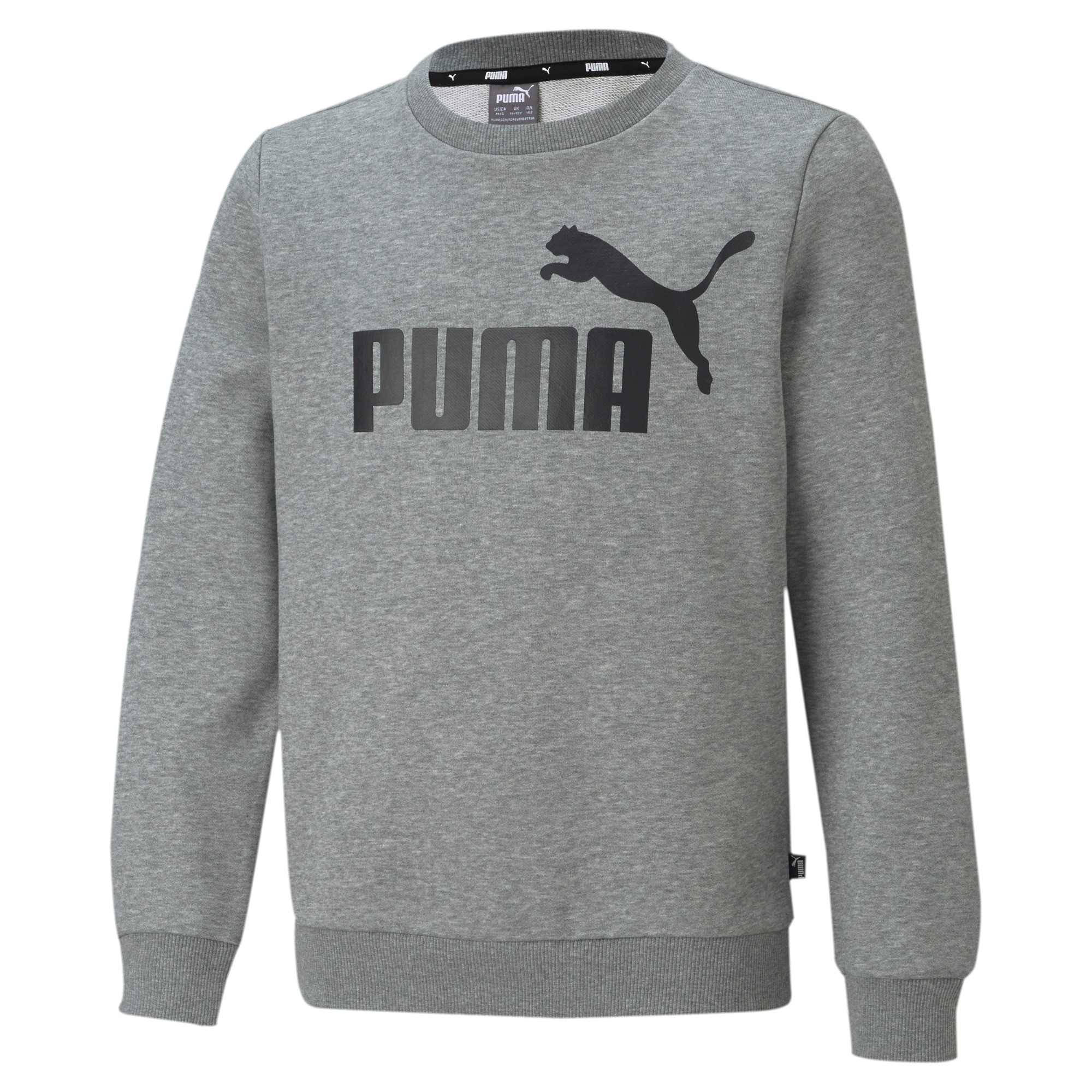 Puma ESS Big Logo Crew TR B Kinder Pullover 586964|Grau 03 | Zehenhaus